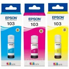 Набір оригінальних чорнила Epson 103 (SET103C/M/Y)